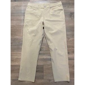 Lululemon ABC Mens 32X30 Tan Cotton Blend Dye Stretch 5 Pocket Pants LM5670S